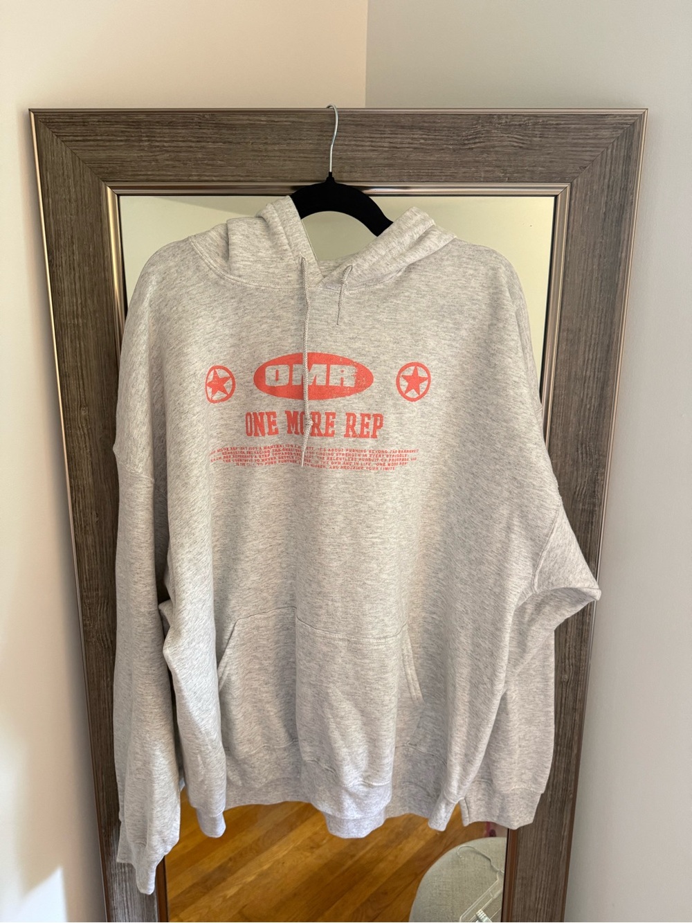 One More Rep OMR LA Gray Hoodie Sweatshirt